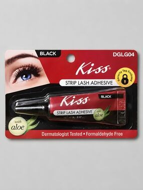 Kiss Strip Lash Adhesive - Red and Black Packaging